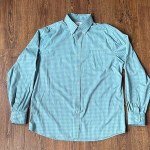 Southern Tide Teal Plaid Casual Shirt